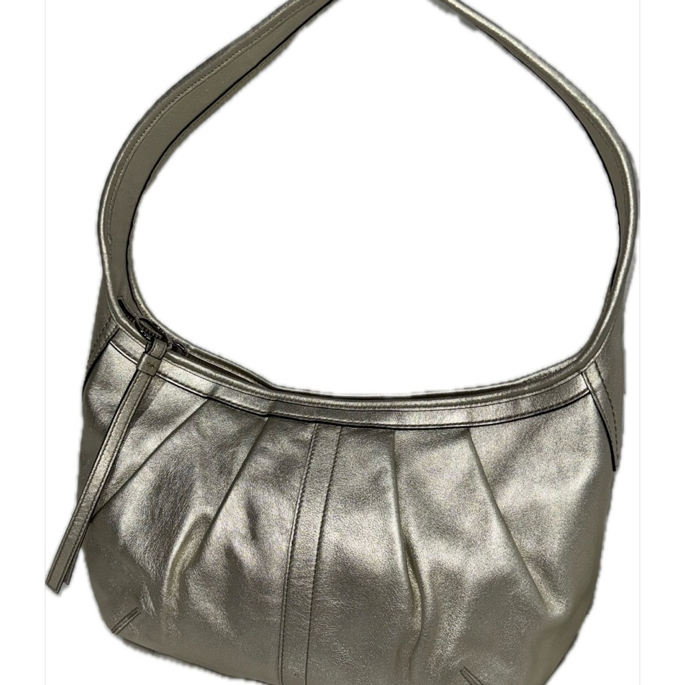 Coach gold metallic hobo shoulder bag